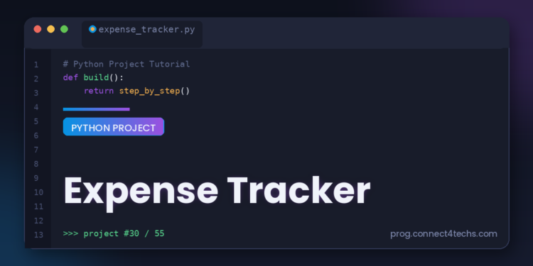 Expense Tracker Python project tutorial
