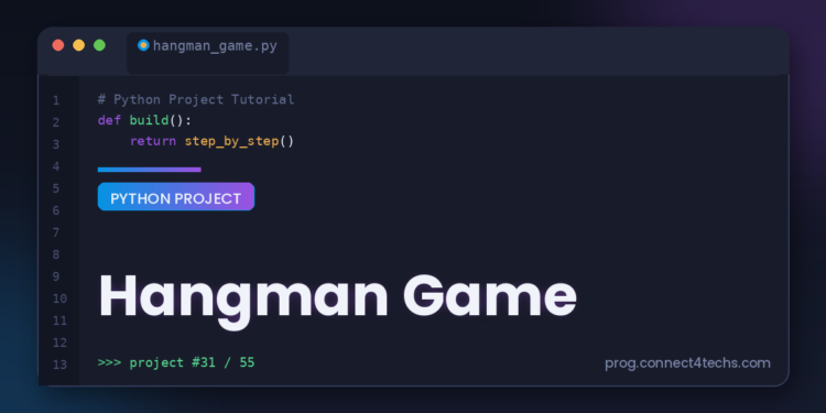 Hangman Game Python project tutorial