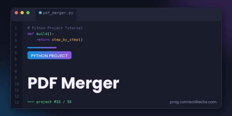 PDF Merger Python project tutorial