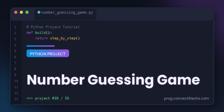 Number Guessing Game Python project tutorial