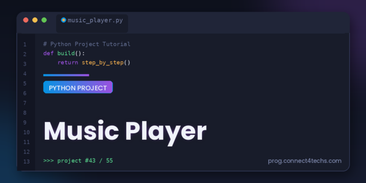 Music Player Python project tutorial
