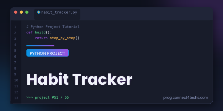 Habit Tracker Python project tutorial