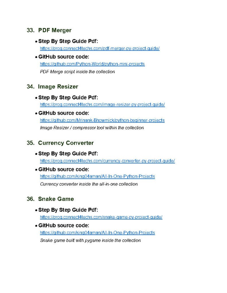 55 Python Projects with References and Source Code Your Complete Hands-On Guide