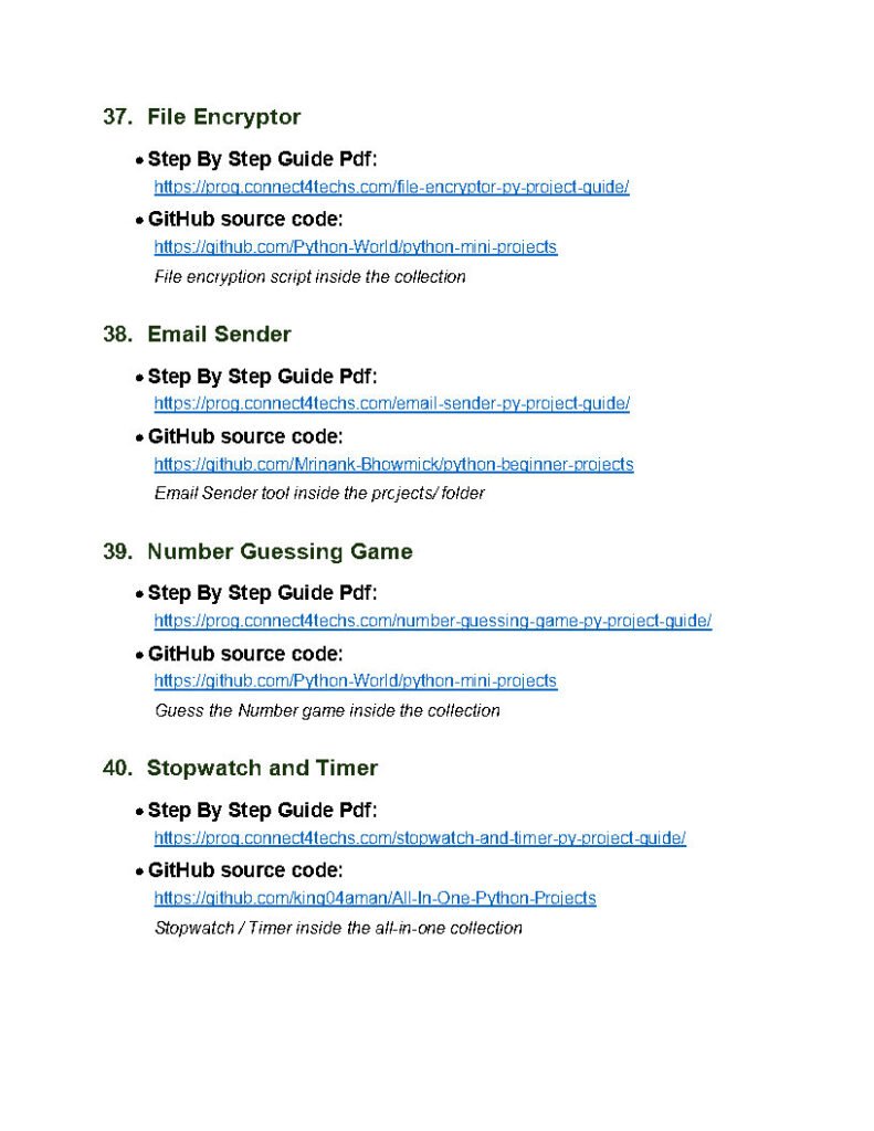 55 Python Projects with References and Source Code Your Complete Hands-On Guide