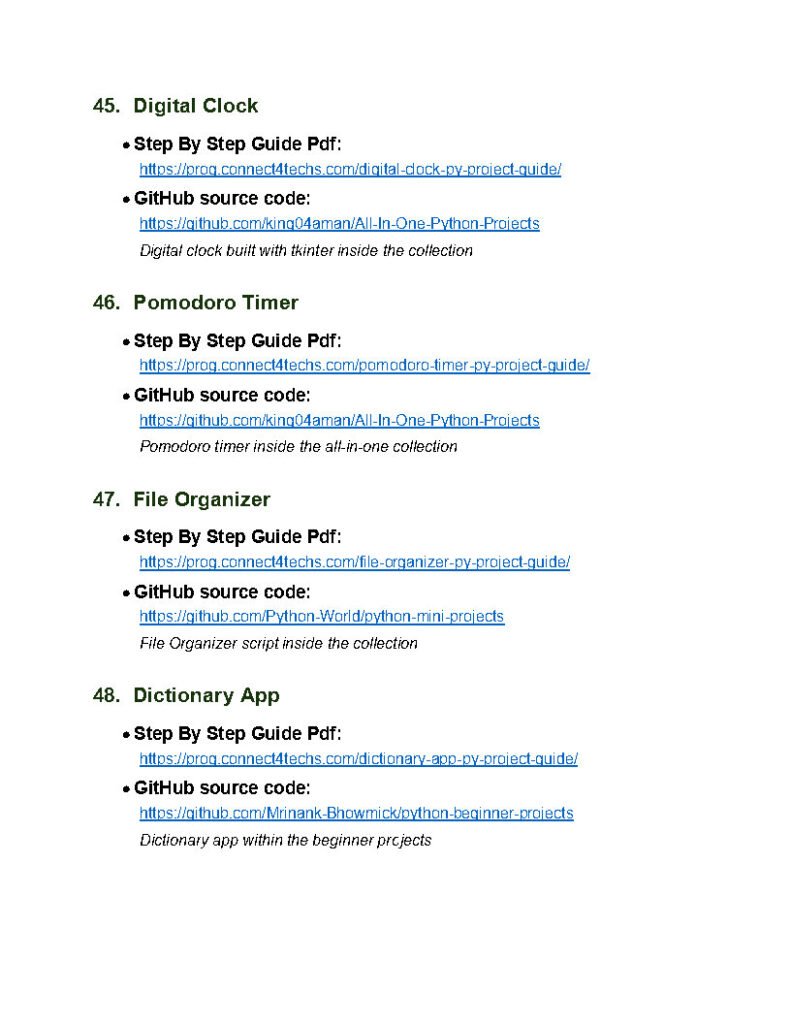 55 Python Projects with References and Source Code Your Complete Hands-On Guide
