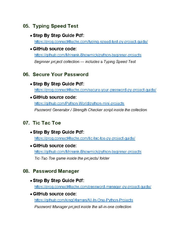 55 Python Projects with References and Source Code Your Complete Hands-On Guide