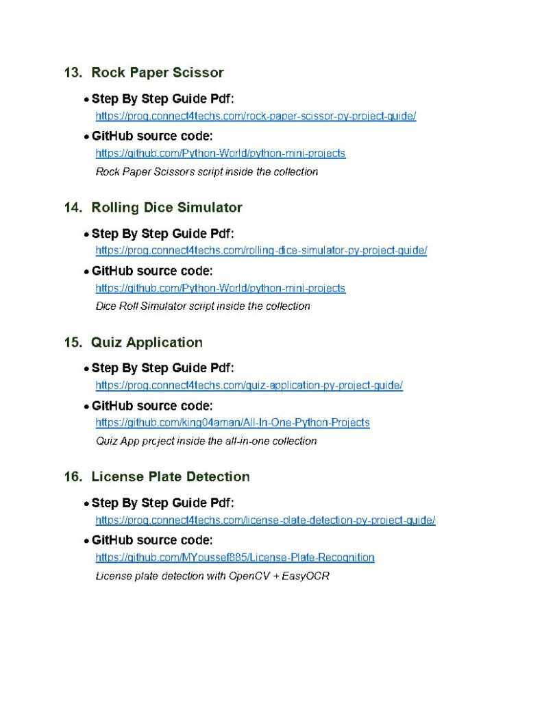 55 Python Projects with References and Source Code Your Complete Hands-On Guide
