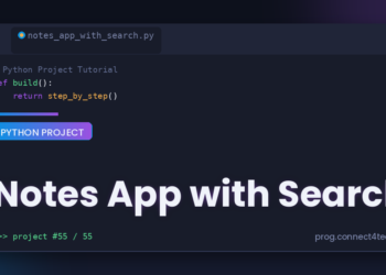 Notes App with Search Python project tutorial