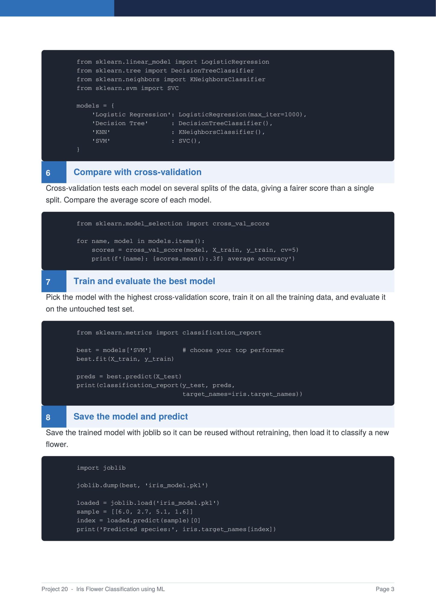 Iris Flower Classification using ML Py Project Guide - Connect 4 ...