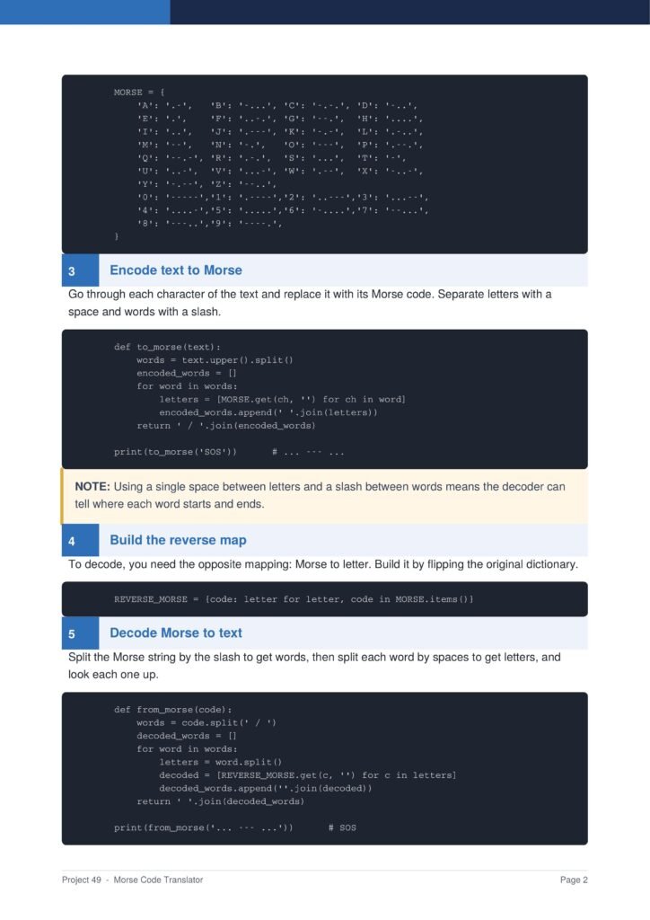 Morse Code Translator Py Project Guide - Connect 4 Programming Morse Code Translator Py Project Guide